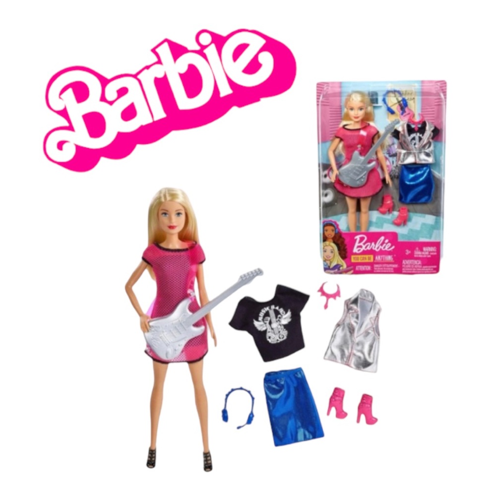 Barbie You Can Be Anything Career Musician Rock & Roll Doll Guitarist